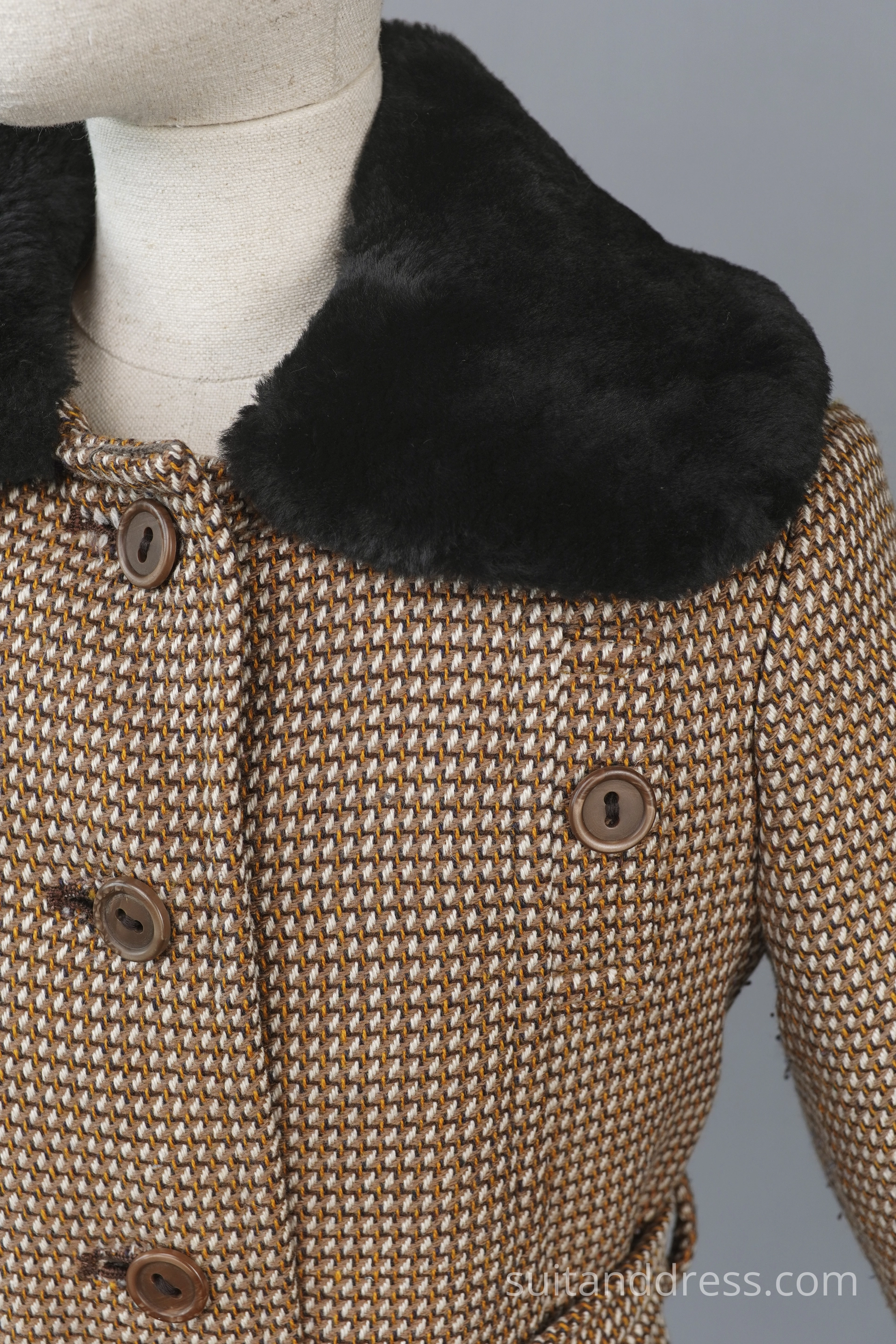 1970s soviet girls winter coat sherling collar vintage costume rental for films in Riga Latvia