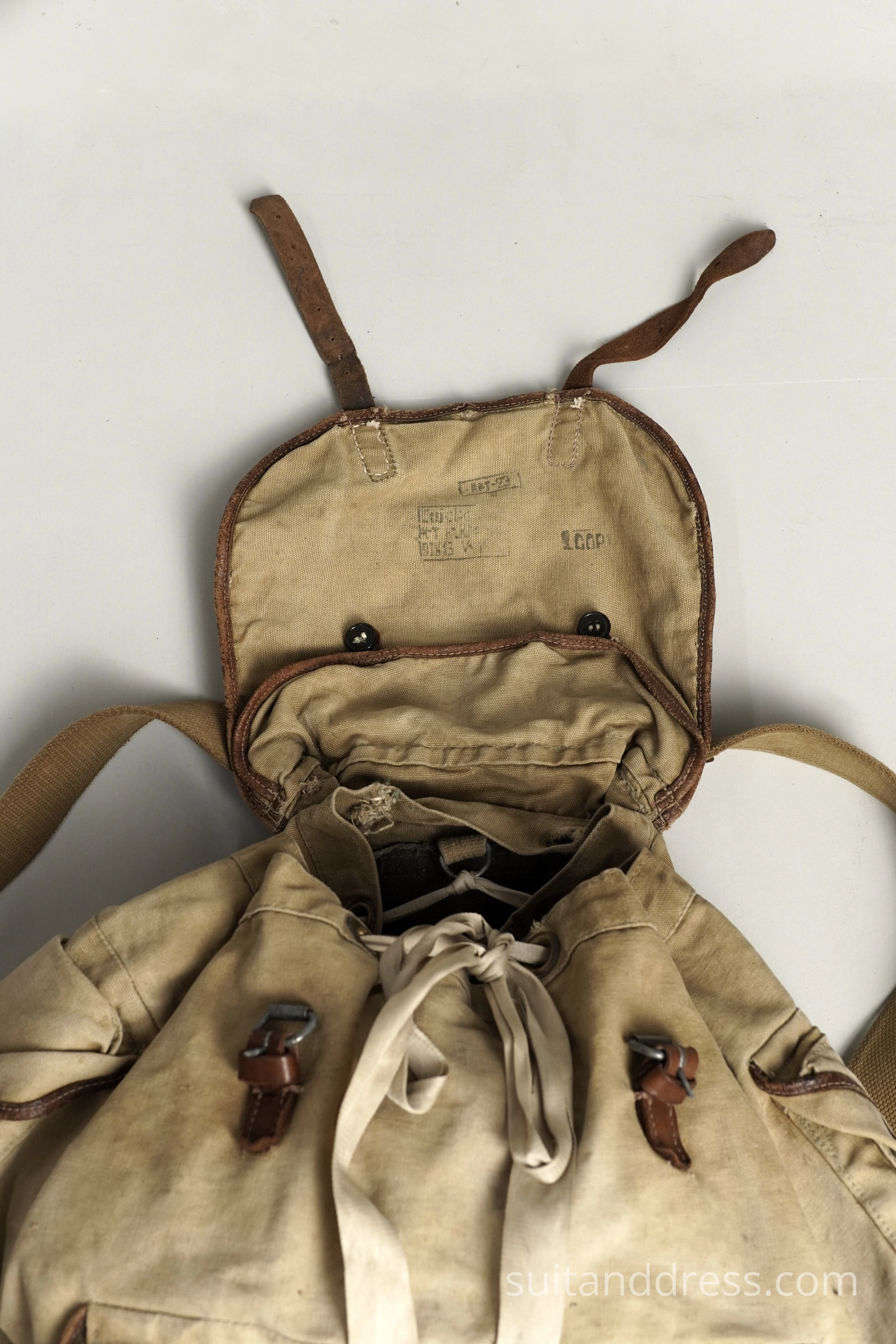 Military style canvas backpack for rent