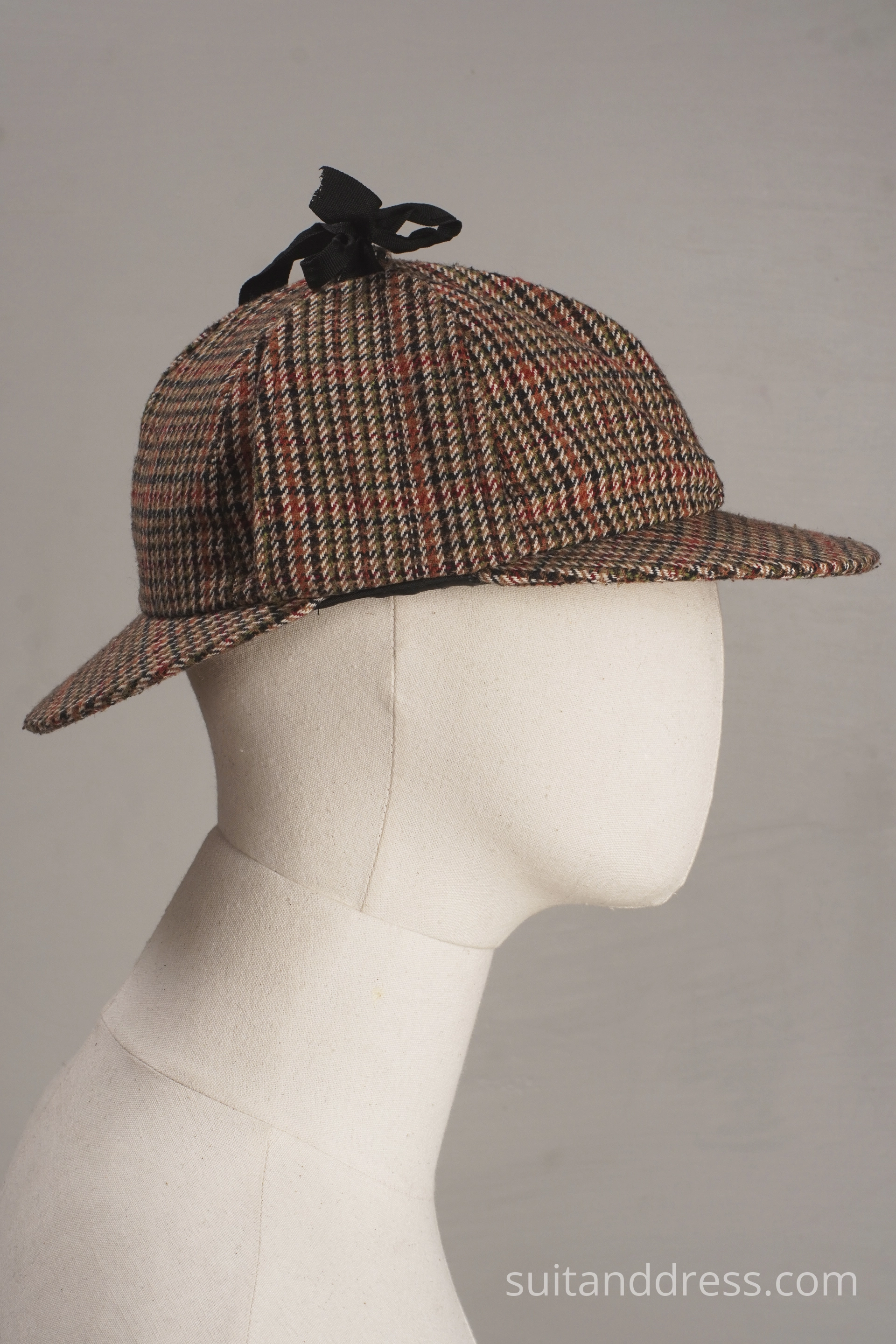 Deerstalker cap Sherlock holmes hat vintage tweed style