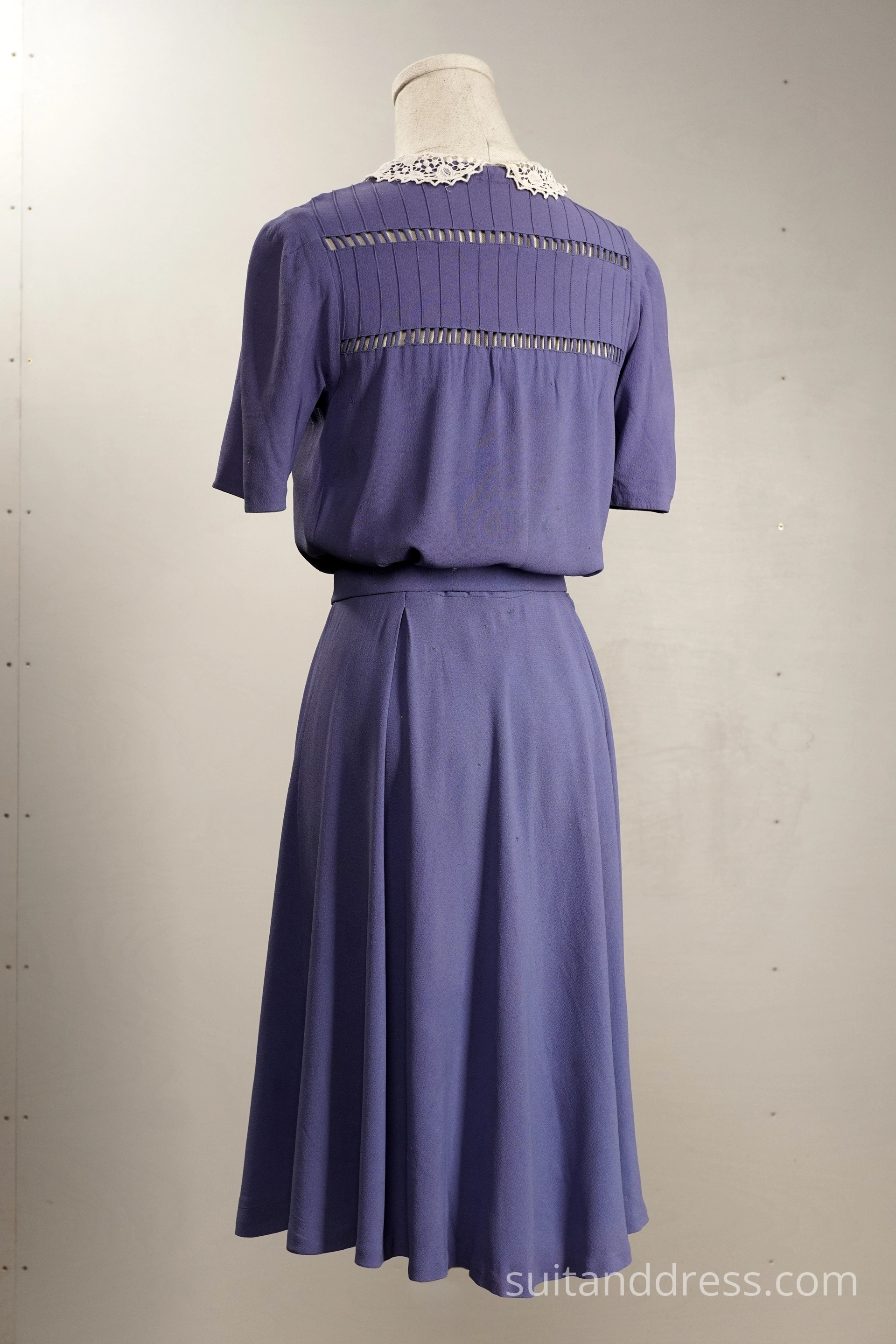1930. vintage lavandas zila kleita