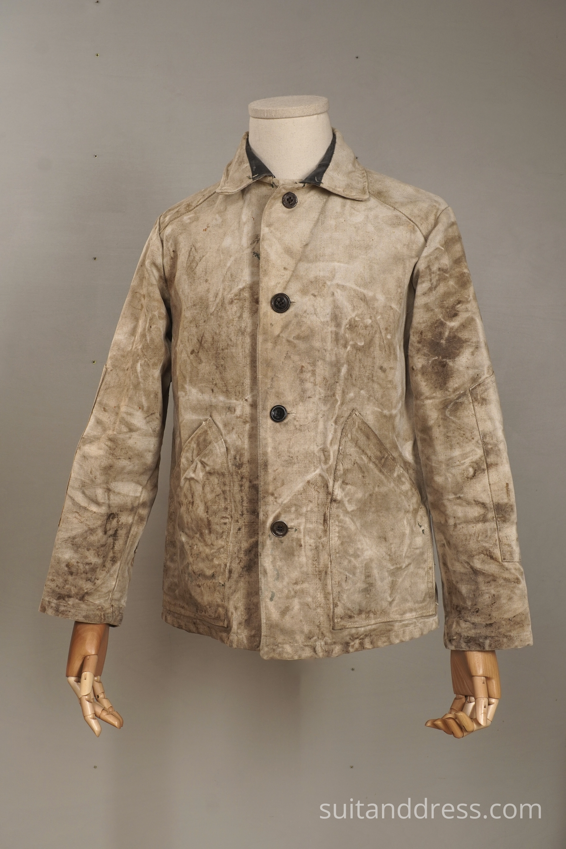 Worn out Soviet work jacket for rent 