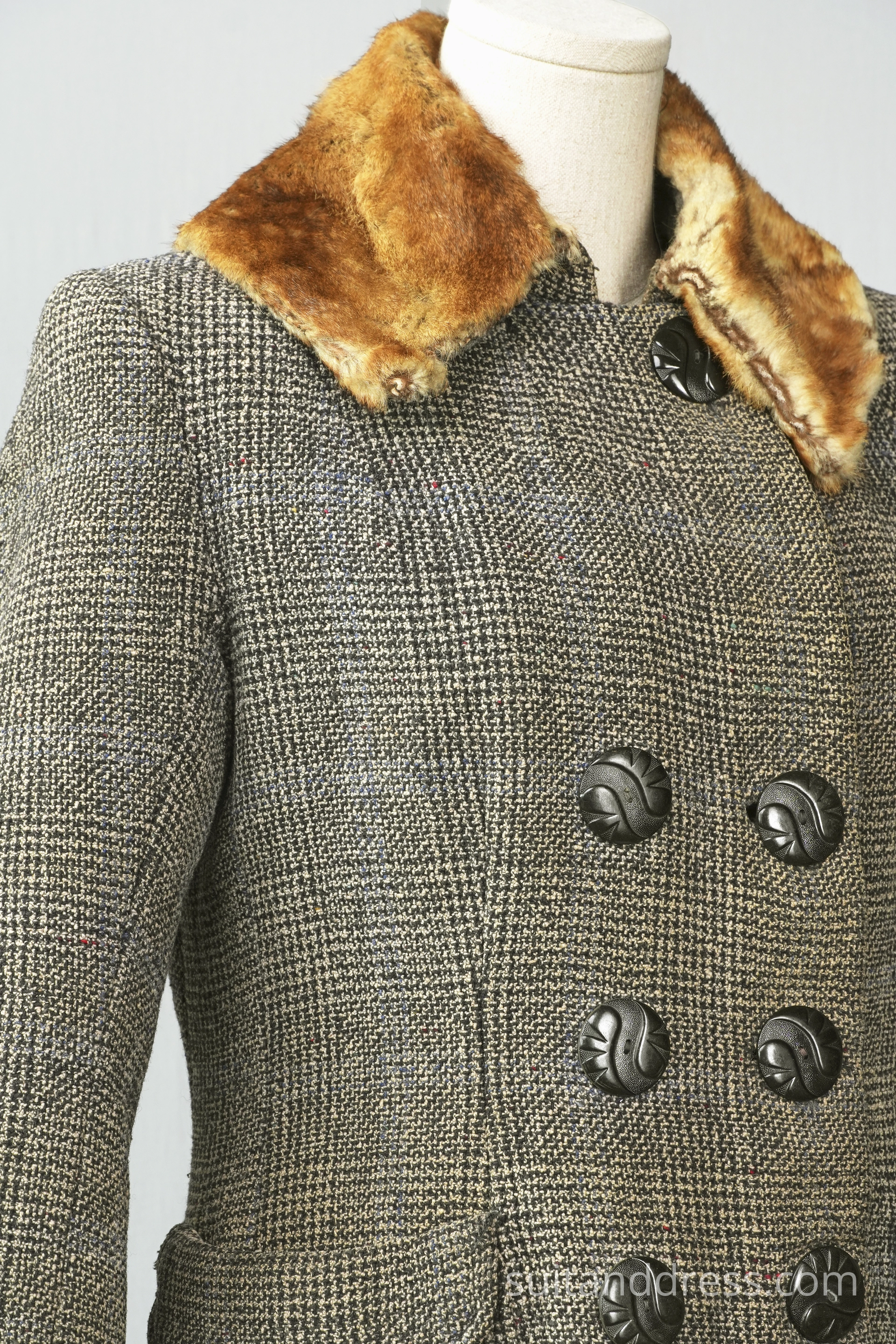 1940s 50s home made poor ladies winter coat vintage costume rent Riga Latvia