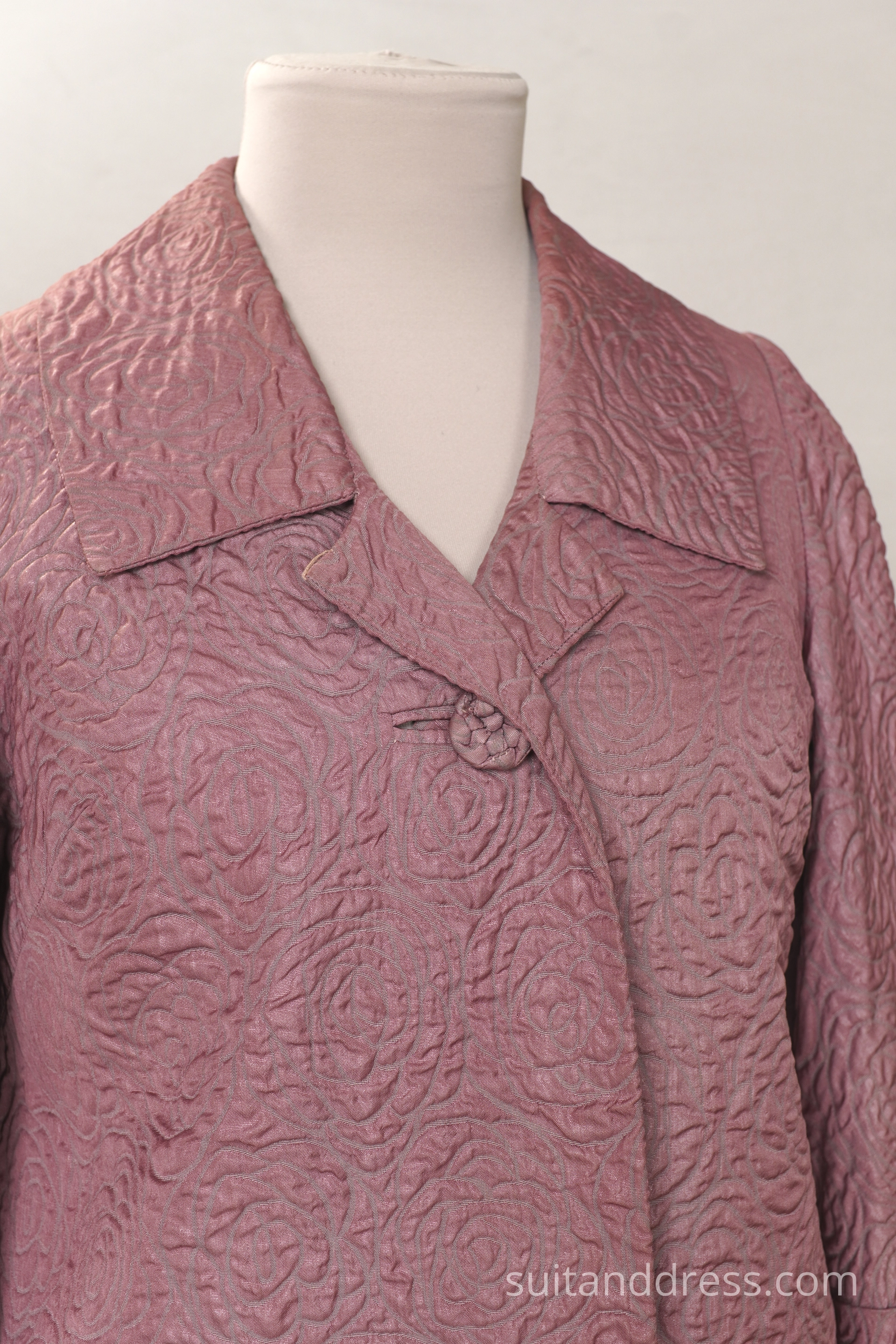 Dusty rose 60s evening coat