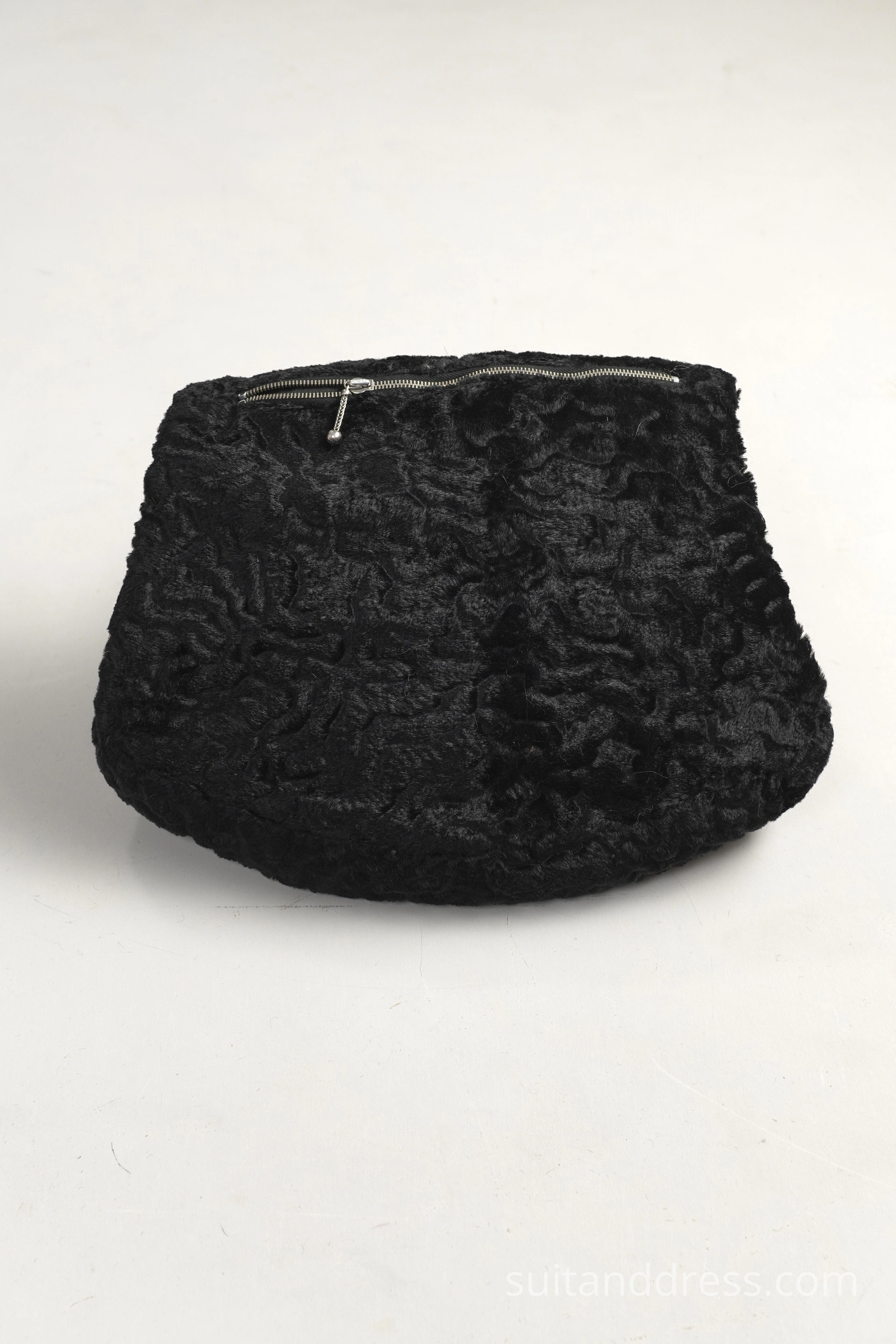 Vintage plush velvet muff hand warmer