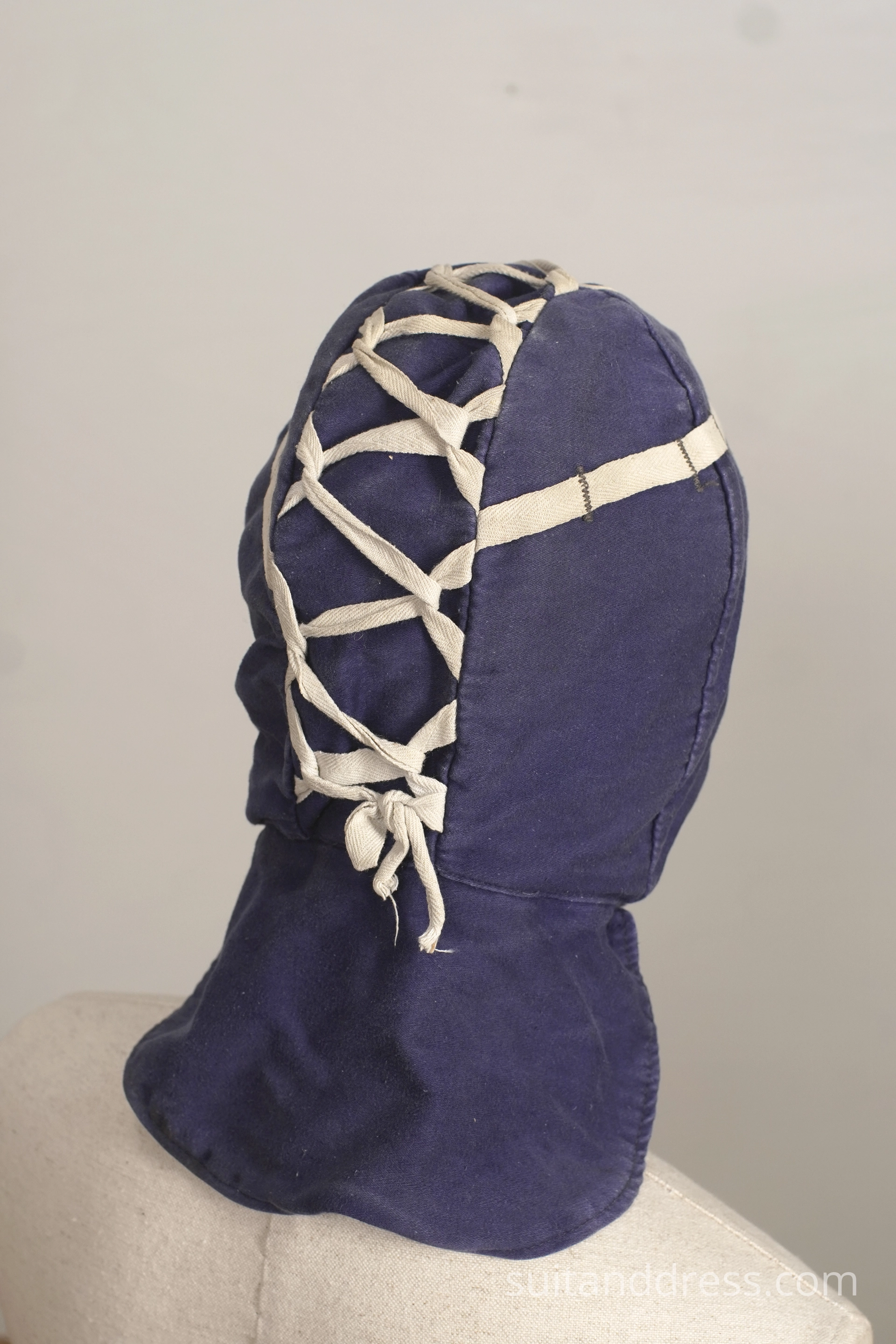 Soviet vinage work cap under the helmet