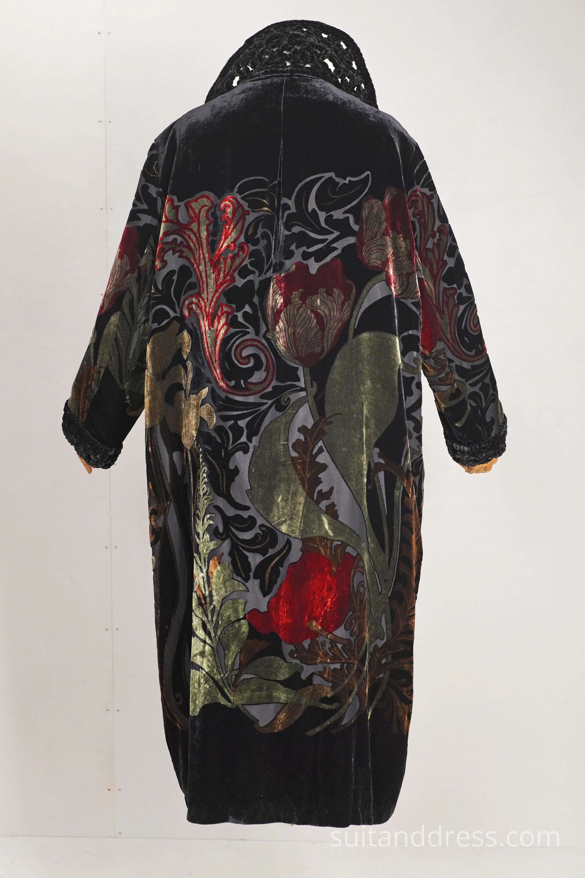 1920s burnout velvet opera coat replica