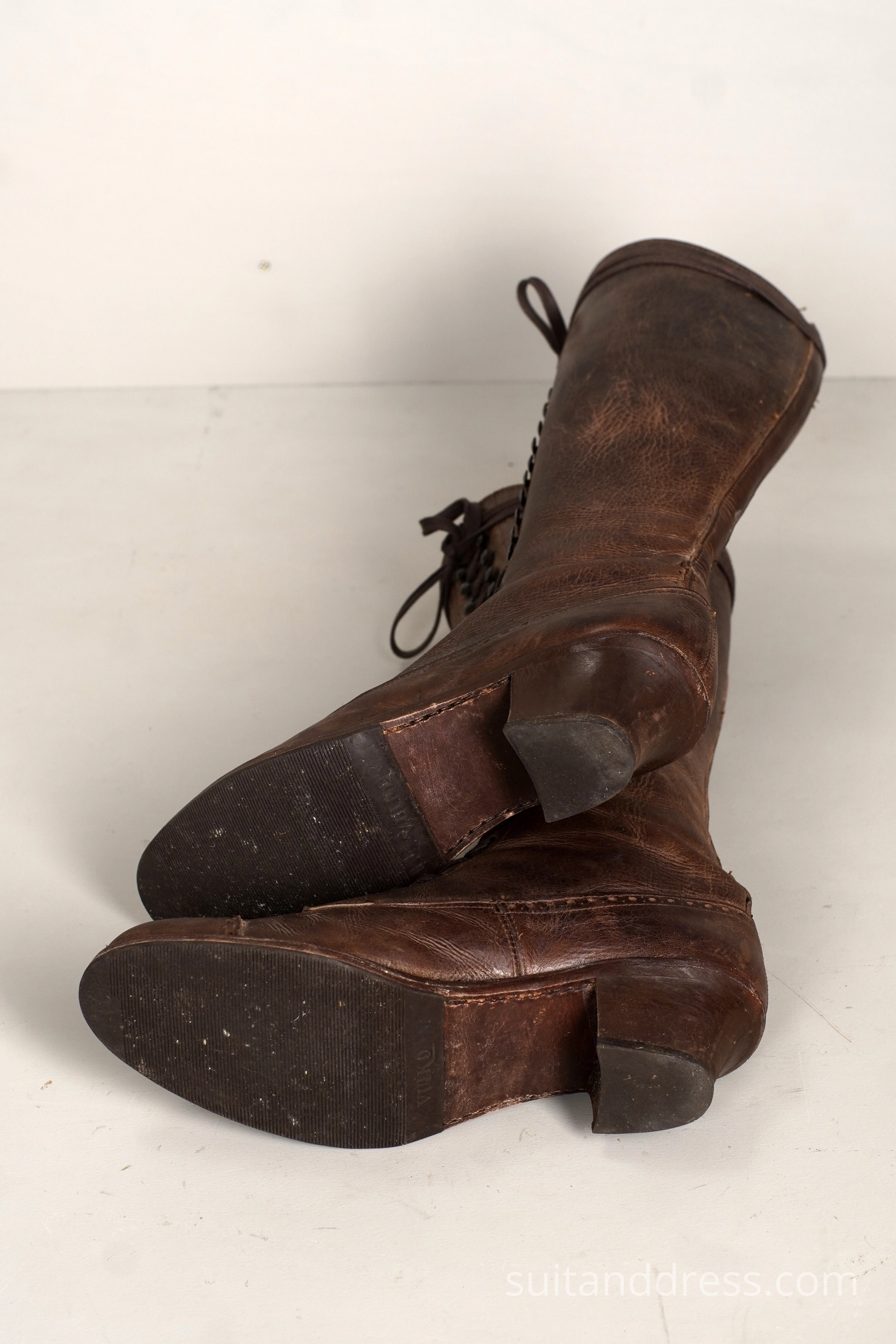 Victorian Edwardian ladies cycling tall lace-up boots replica costume rent suffargettte 1920s style