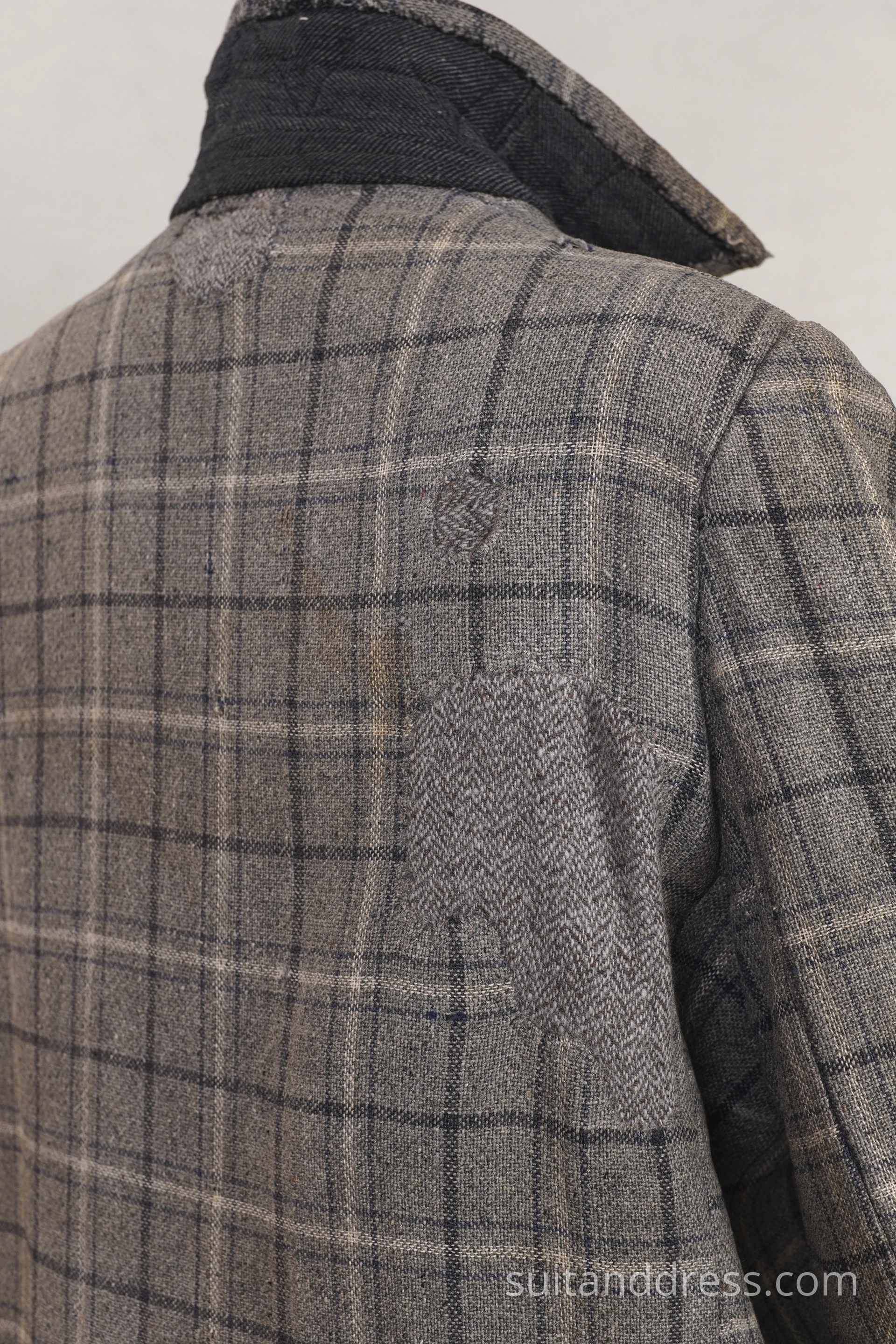 1940s poor, darned hand made coat
