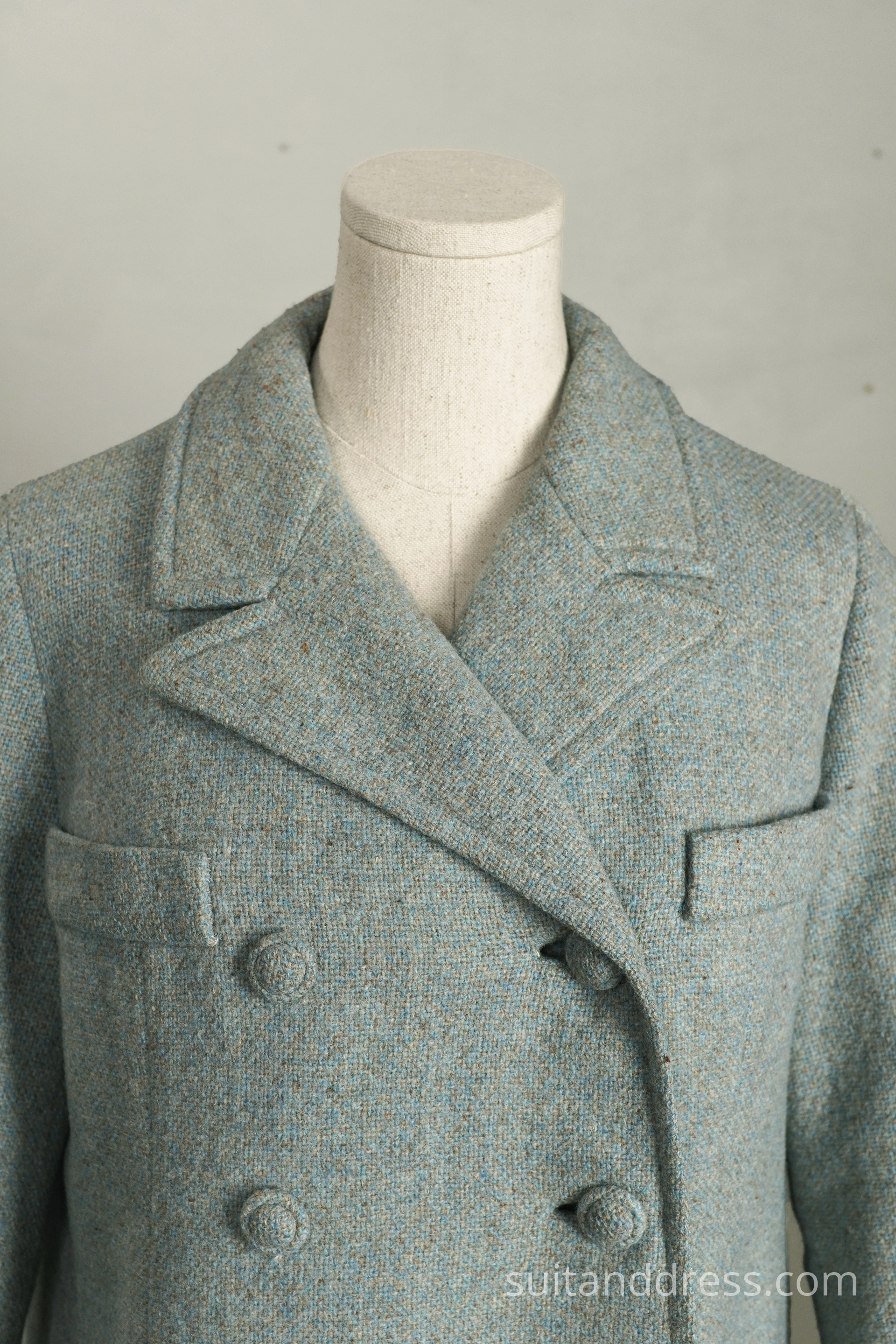 1960s Mod winter coat in teal for rent