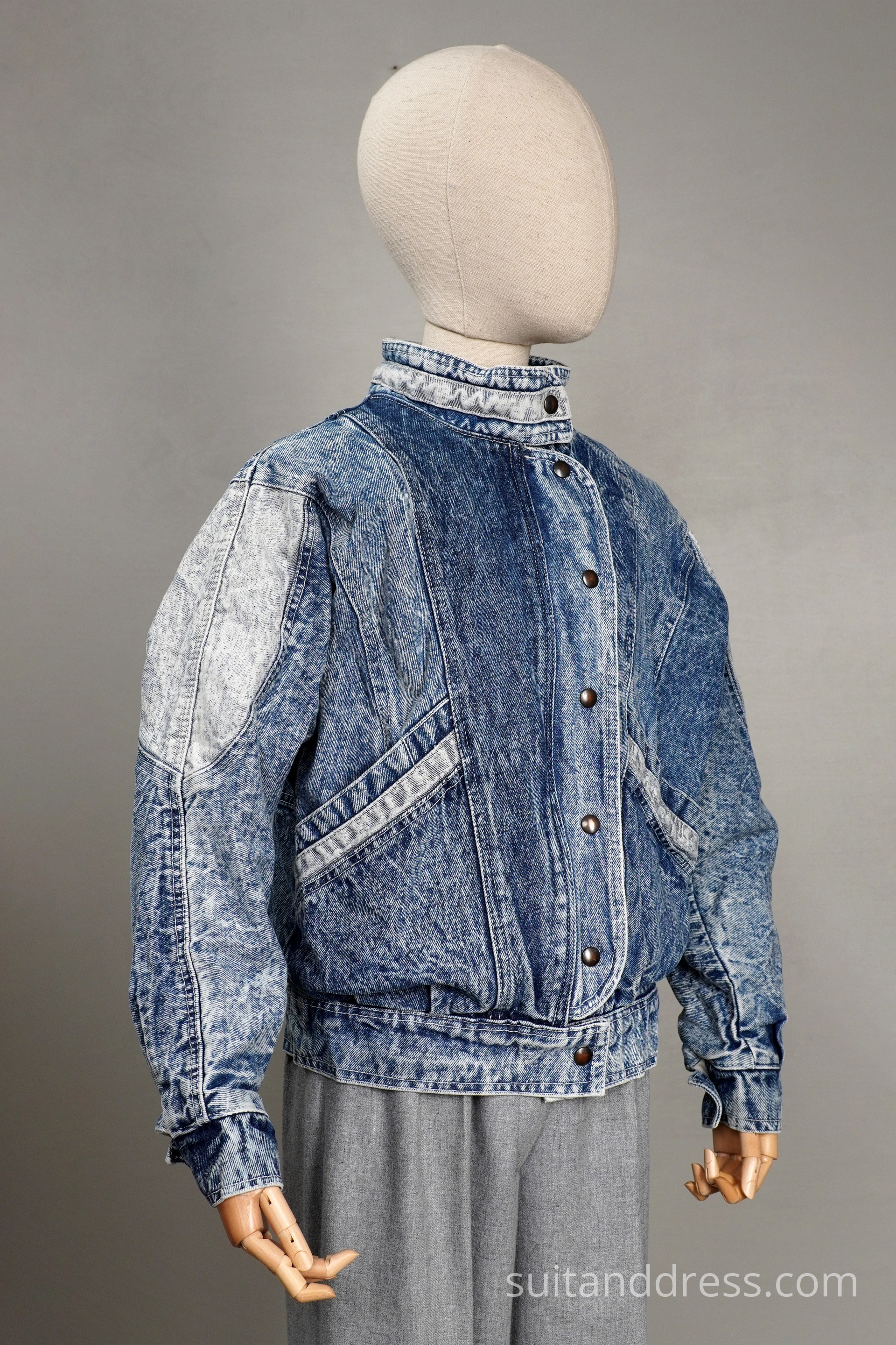 80s washed denim jacket teens 