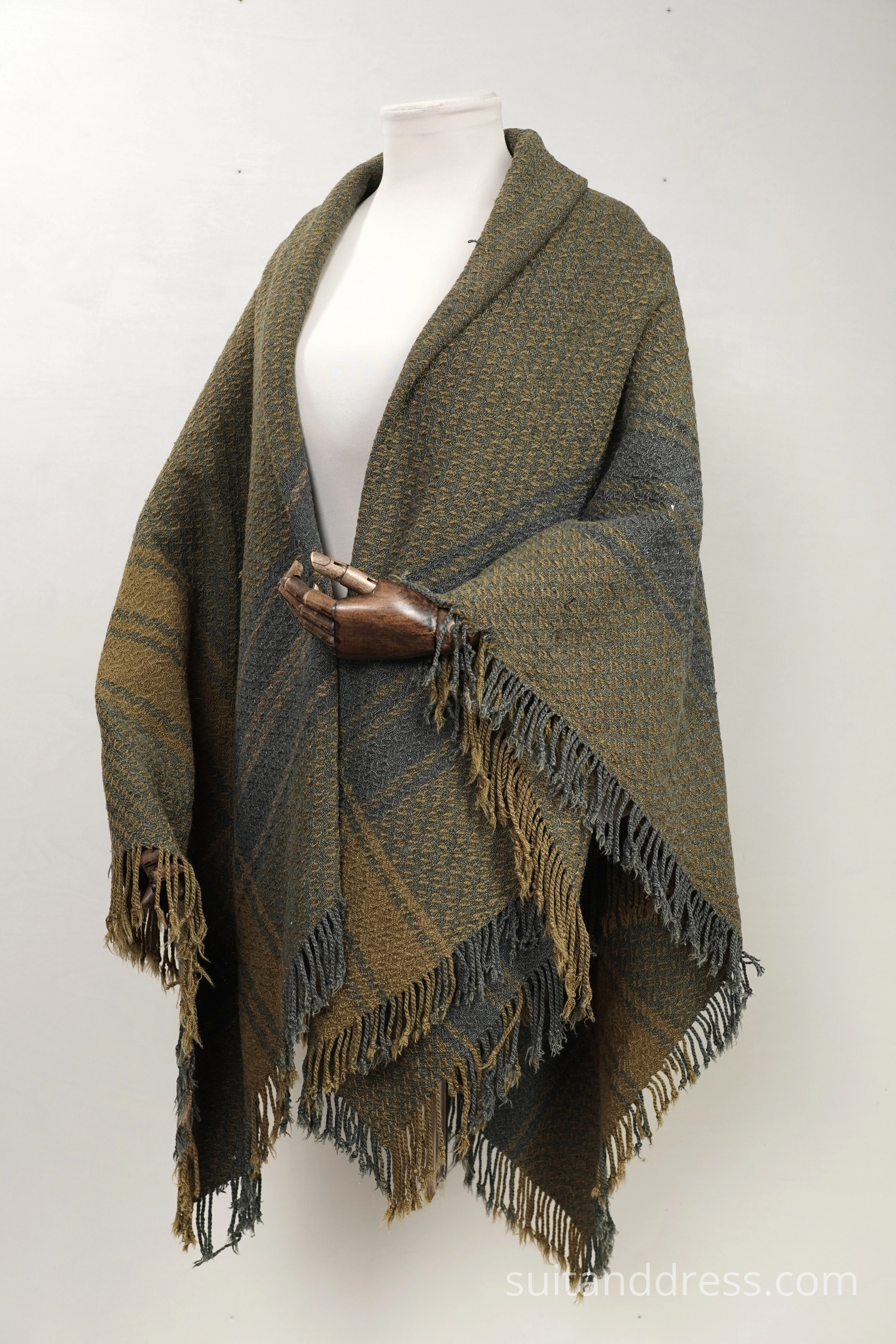 hand woven wool scarf rustic