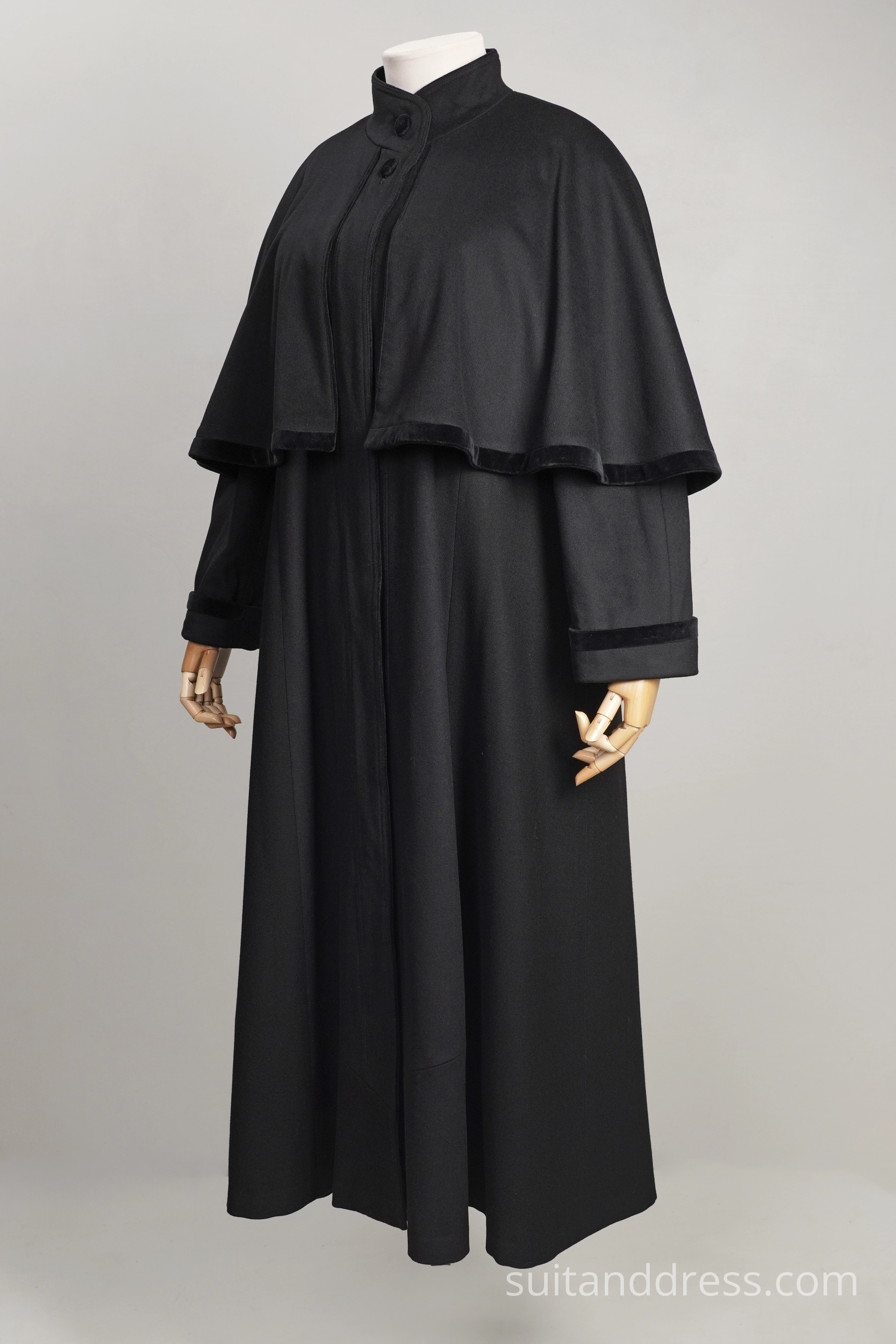 Modern-made Edwardian ladies winter coat costume rent