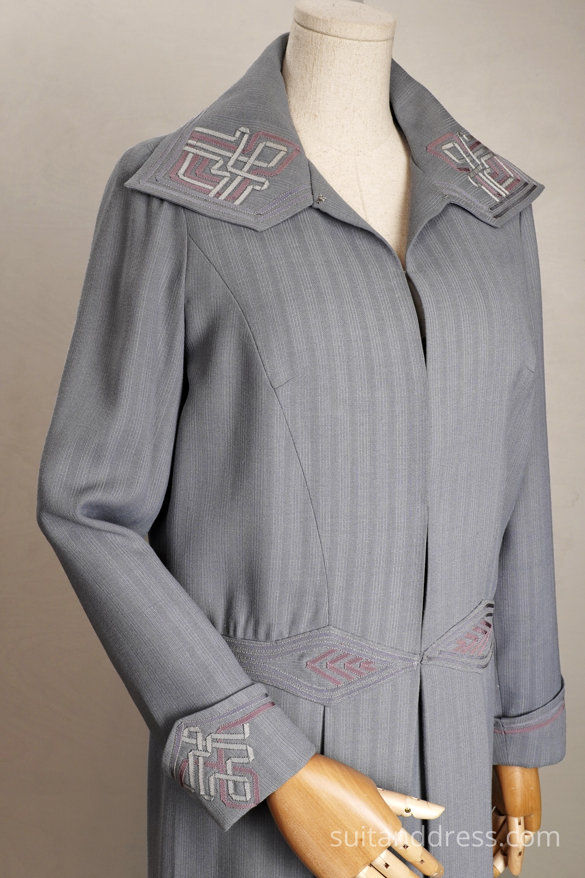 1920s ArtDeco style ladies suit ribbon trim replica
