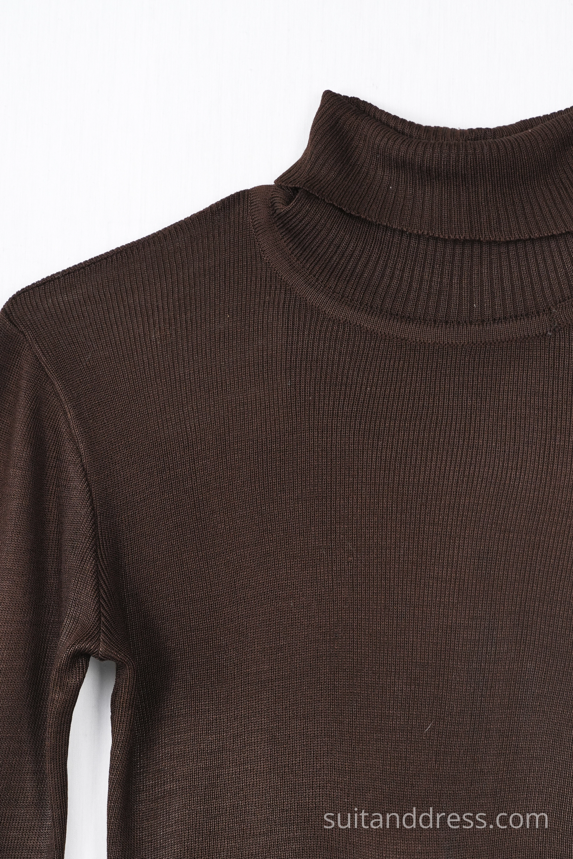 1970s unisex turtleneck in deep chocolate period costume hire for films in Riga Latvia