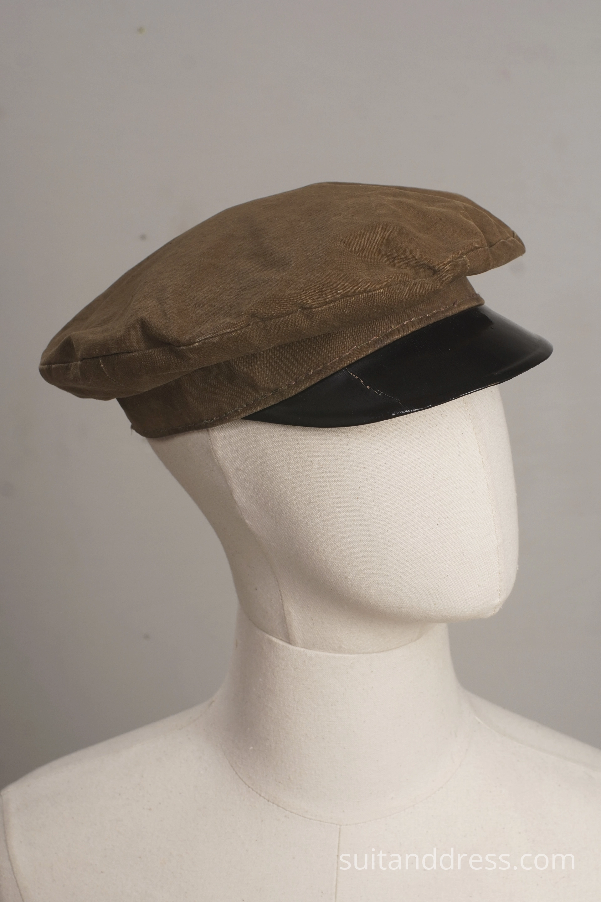 mid century made canvas flat cap