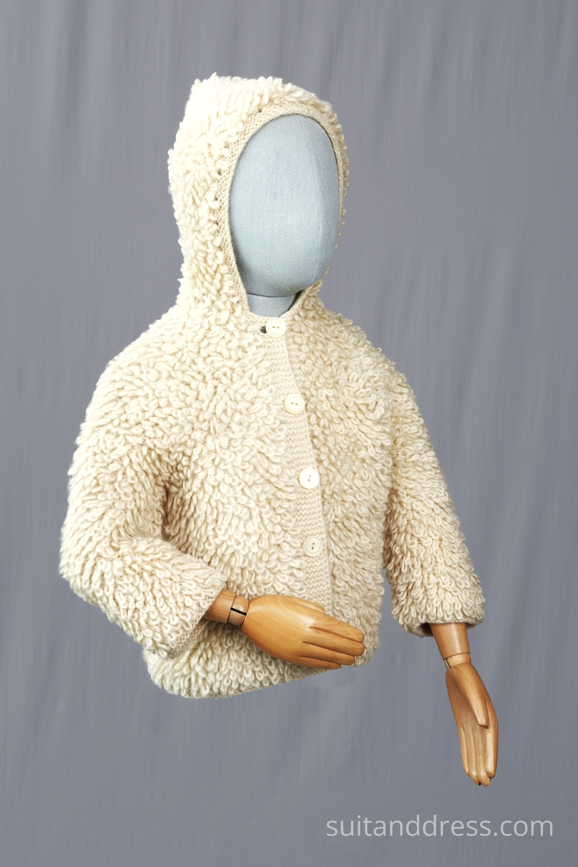 1970s girls wool knitted winter cardigan costume rental for films in Riga Latvia