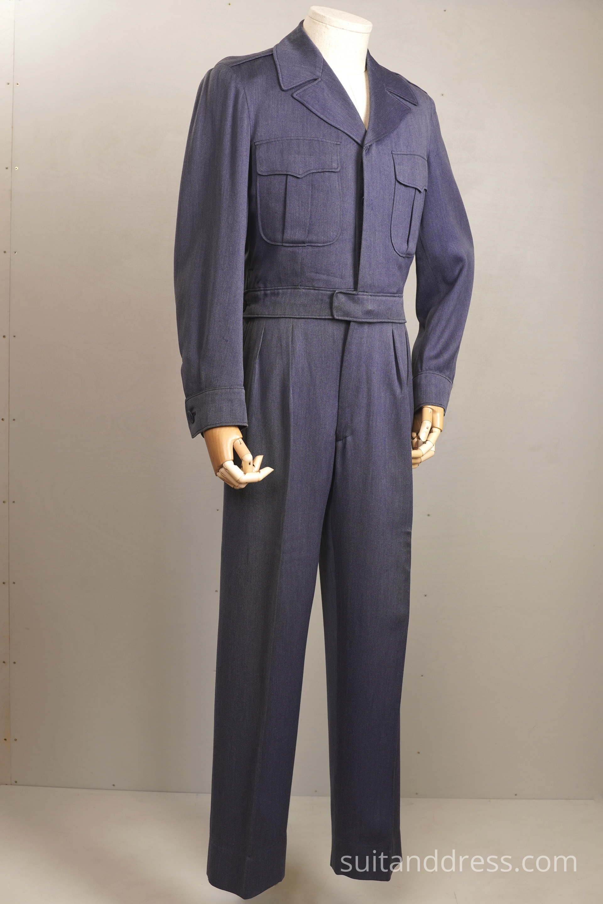 1950s military style suit 
