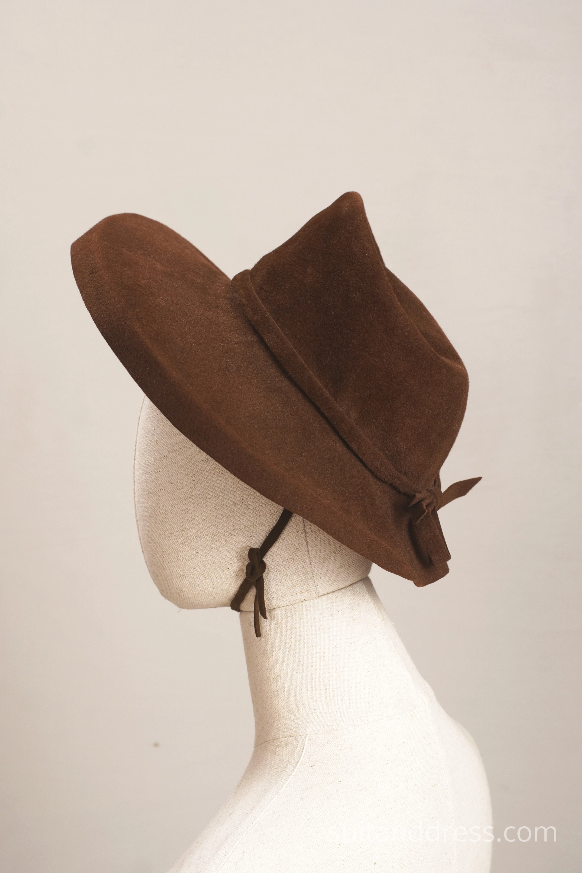 1940s wide brims felt hat