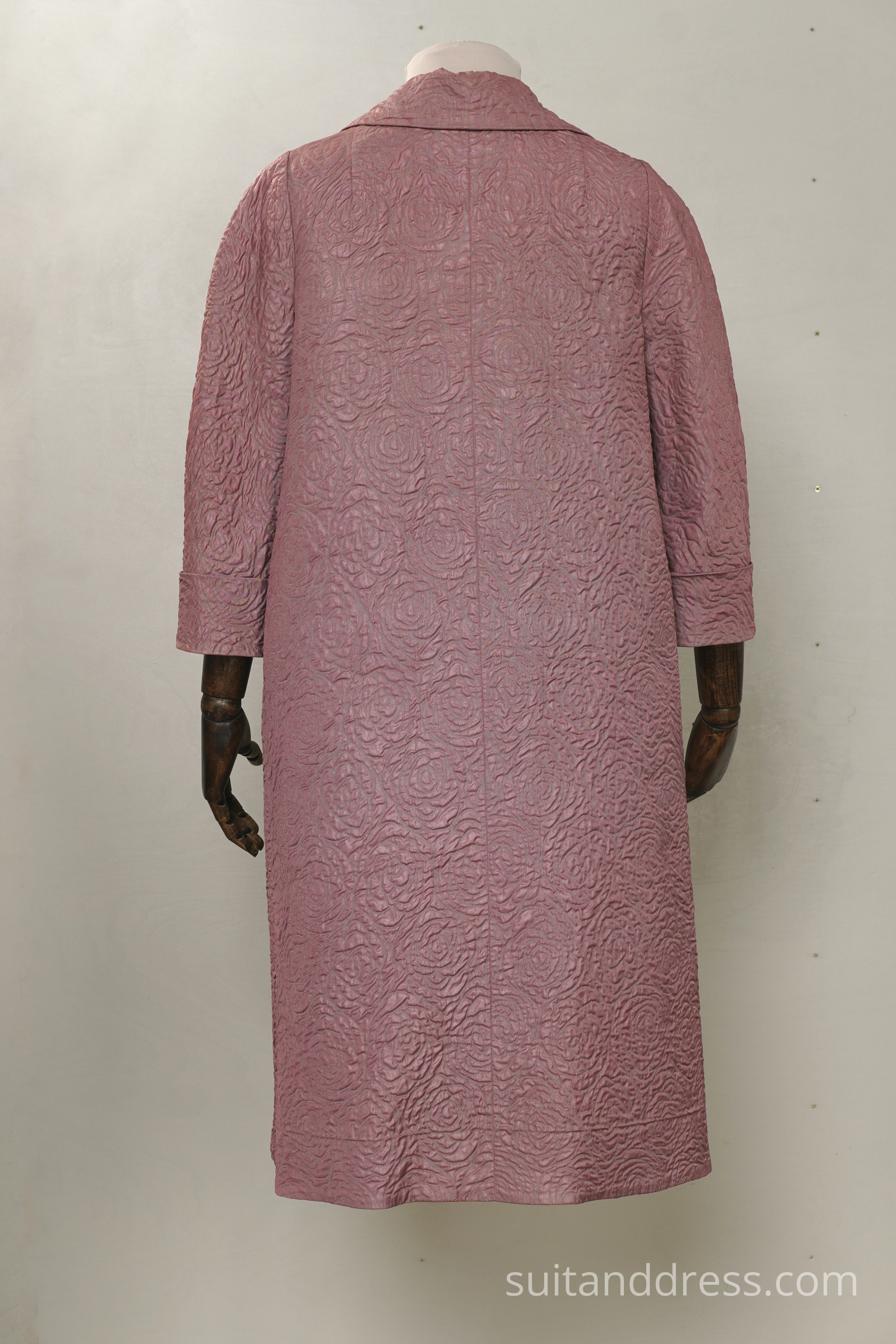 Dusty rose 60s evening coat