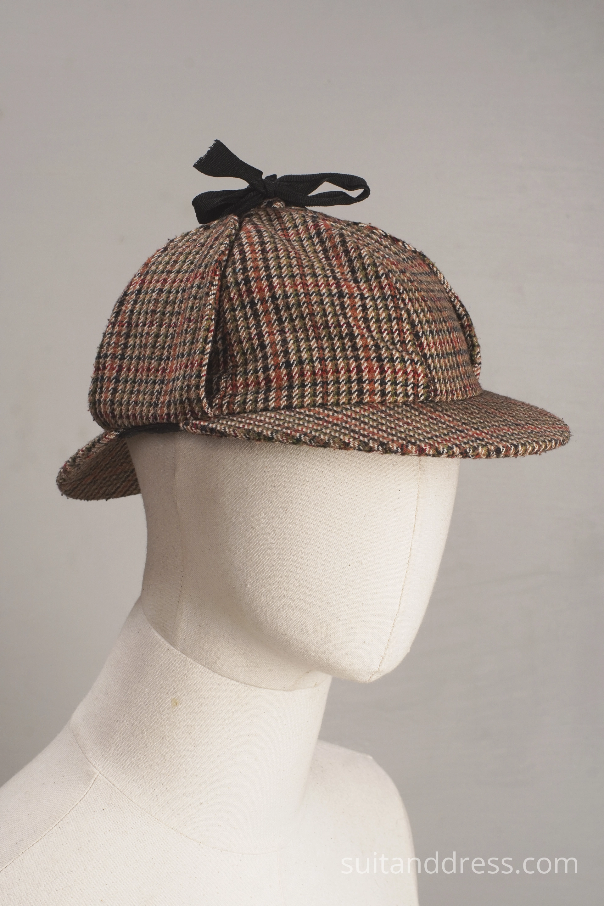 Deerstalker cap Sherlock holmes hat vintage tweed style
