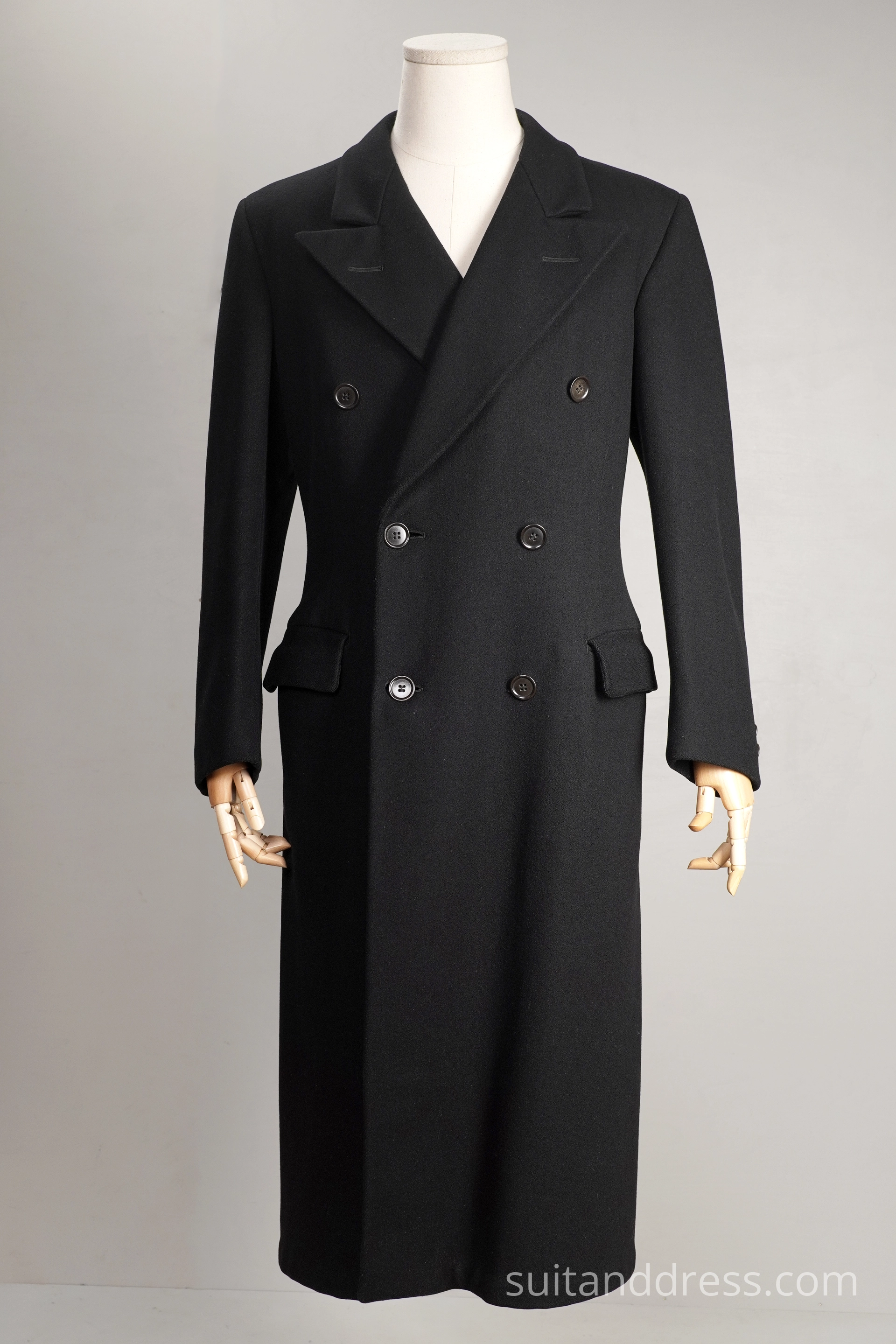 1930s long fitted wool coat gangster style