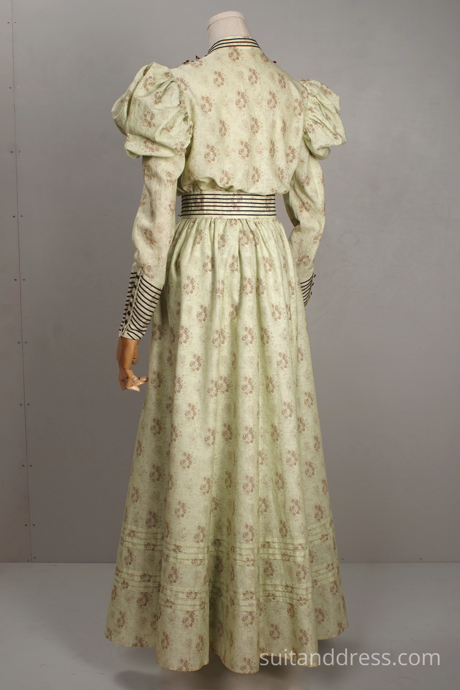 Edwardian walking suit replica summer dress floral pastel