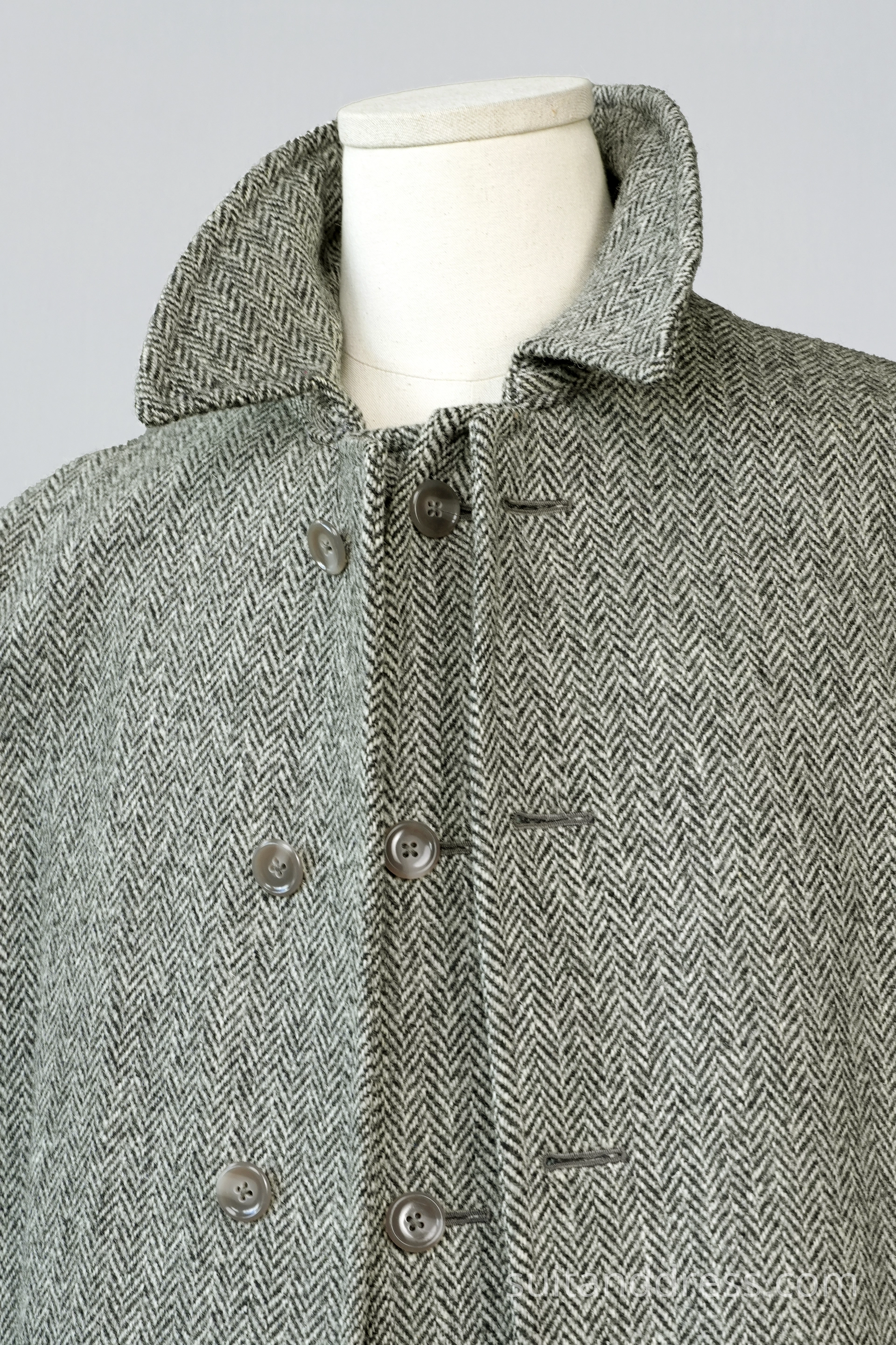 1960s british tweed Men's Inverness cape coat sherlock Holmes style vintage costume rent for films and parties in Riga Latvia