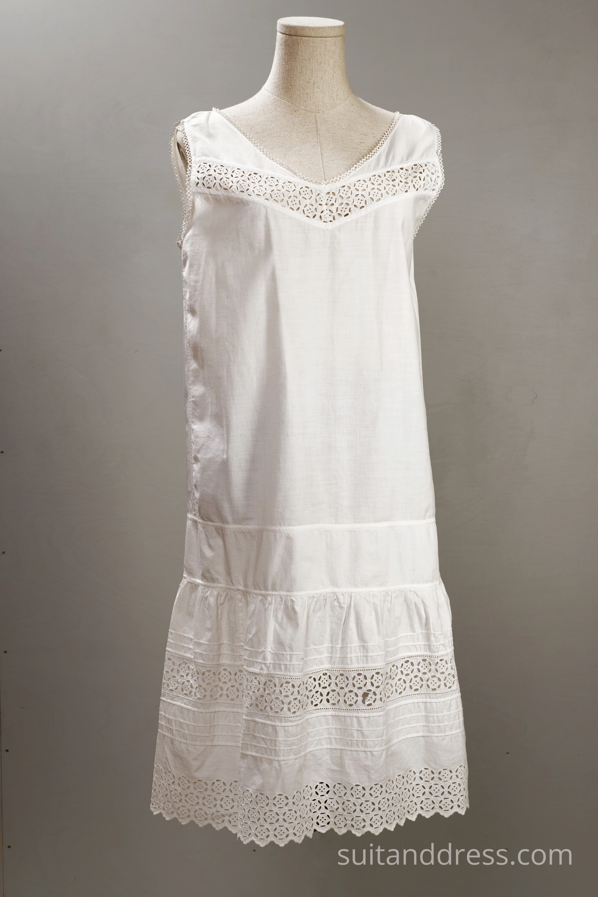 1920 izšūts naktskrekls vintage sieviešu veļa