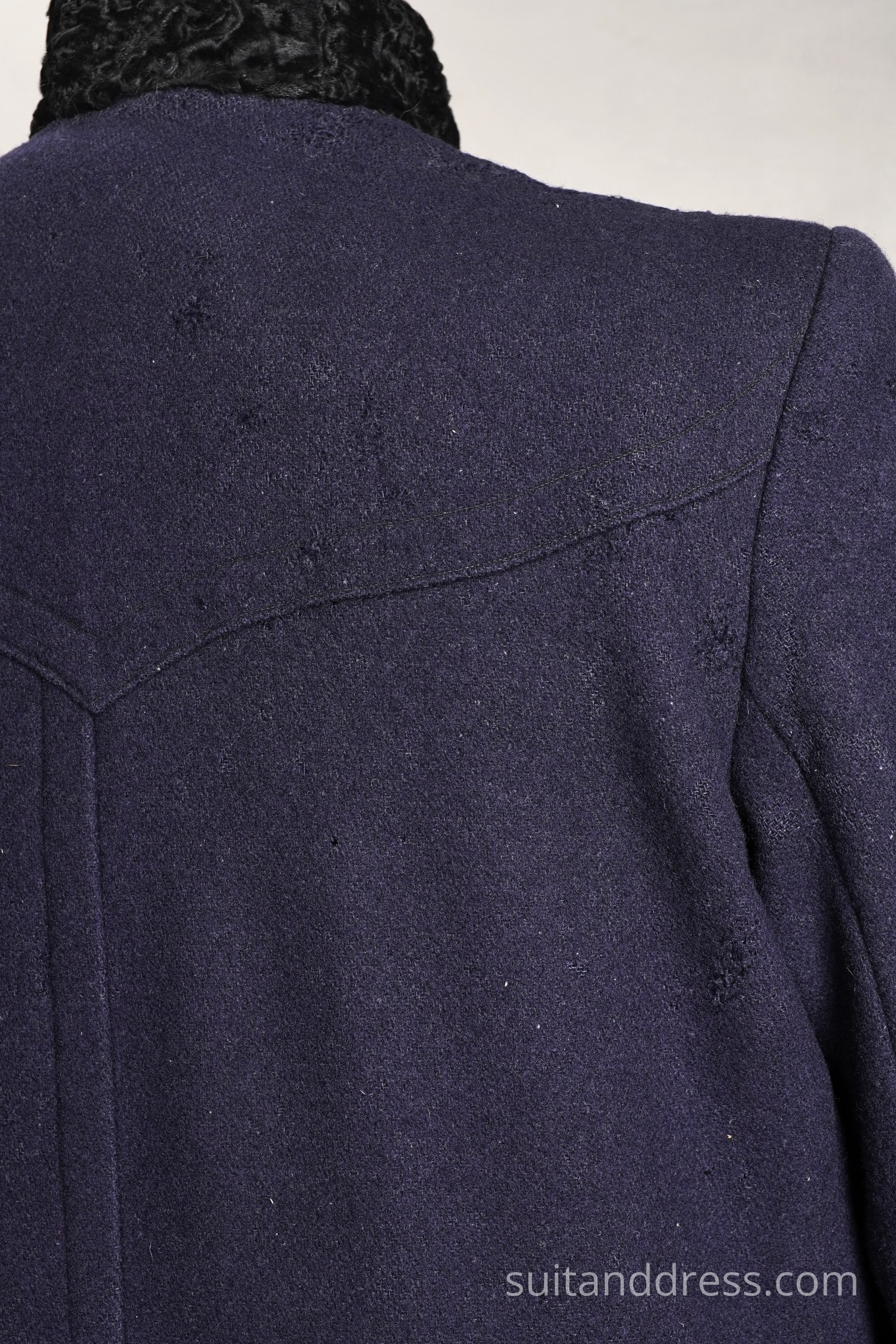 1940s heavy winter coat persian lamb bow
