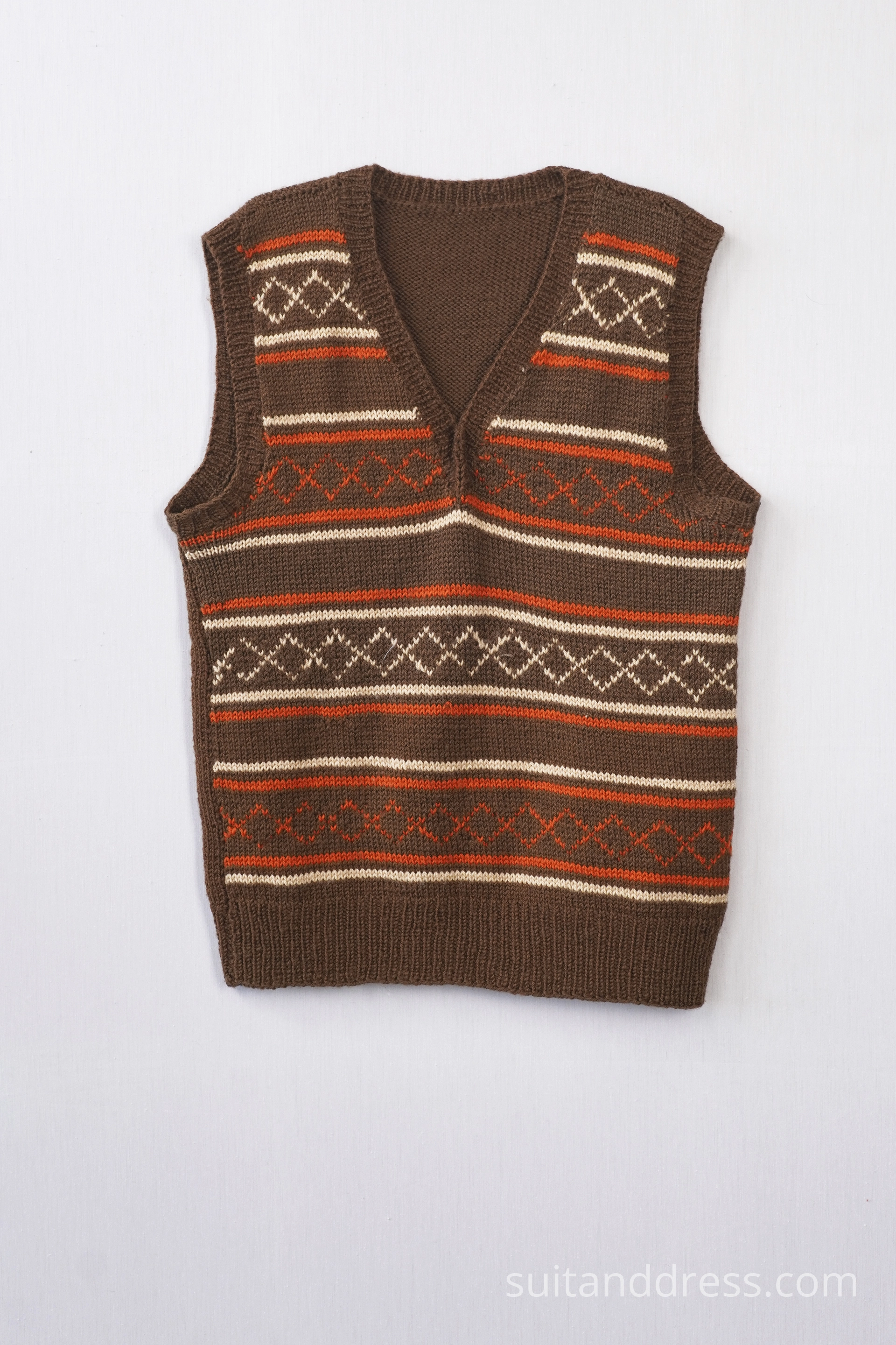 1960s 70s hand knitted colourful vest costume rent Riga