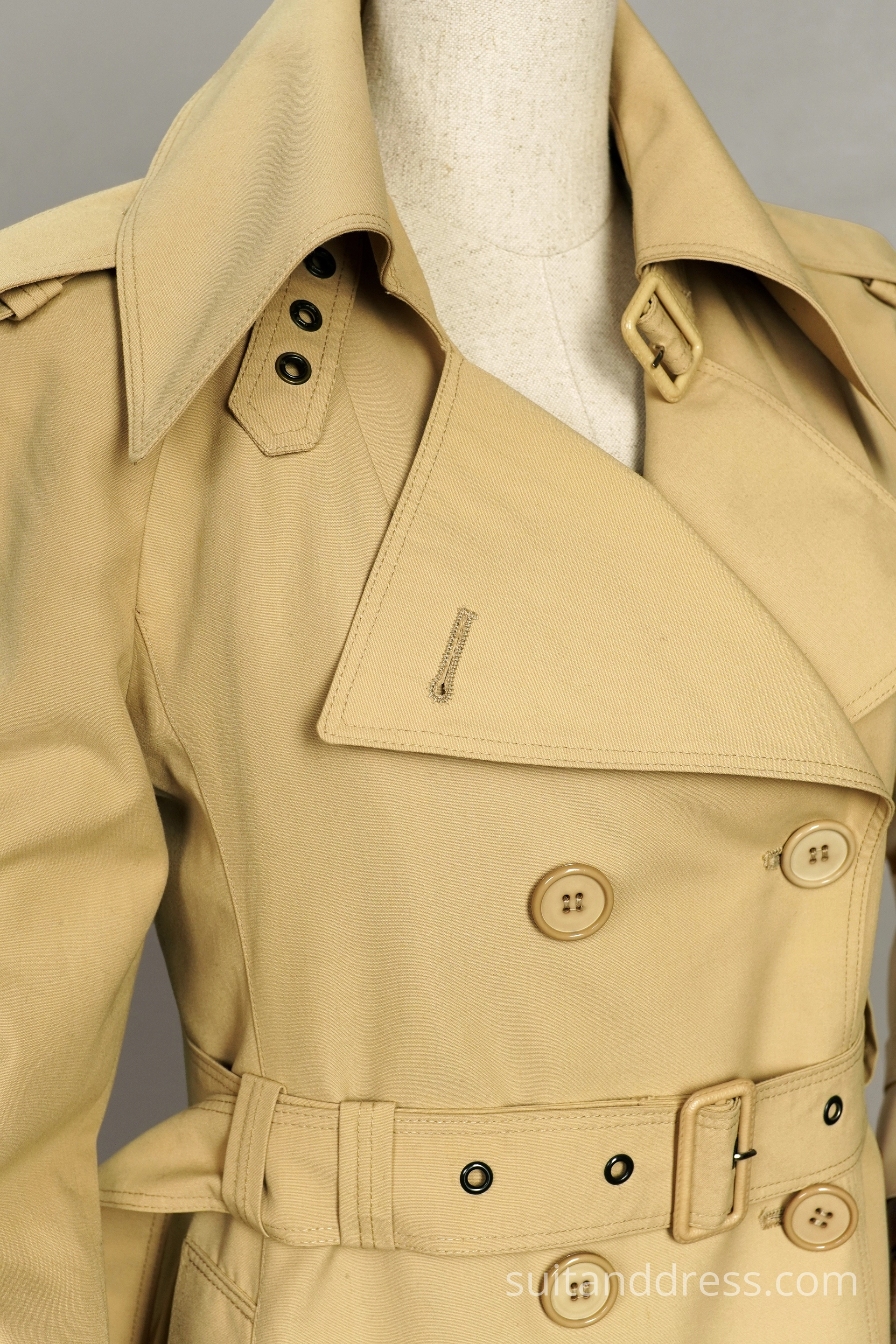 1970s wide lapels tench coat